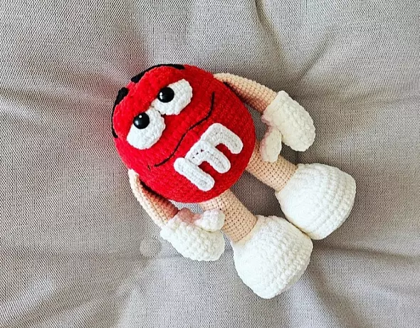 Конфеты M&M's крючком. Схема вязания 2шт