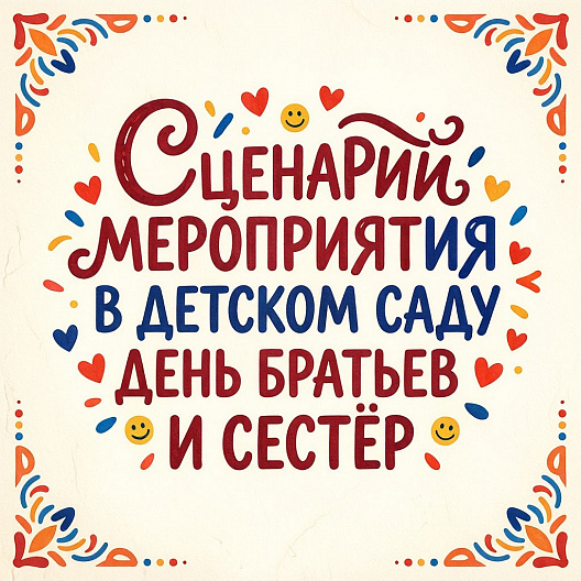 Сценарий мероприятия в детском саду «День братьев и сестёр»