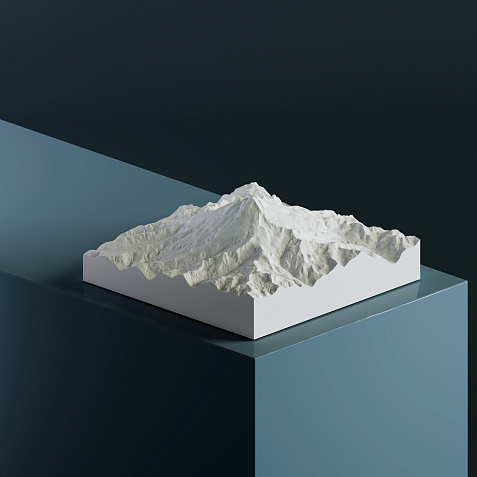 3D-модель вулкана Бейкер