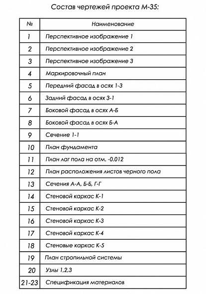 Проект каркасной бытовки 3 х 5 м (М-35)