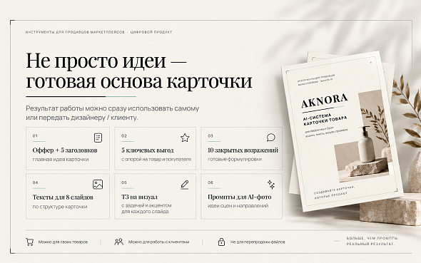 AKNORA — AI-система карточки товара для Wildberries и Ozon
