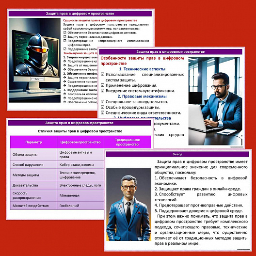 Презентация по ОБЗР «Защита прав в цифровом пространстве»