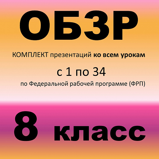 ОБЗР 8 класс - комплект презентаций ко всем урокам