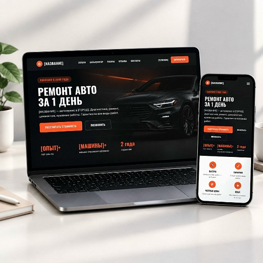 HTML-шаблон лендинга для автосервиса