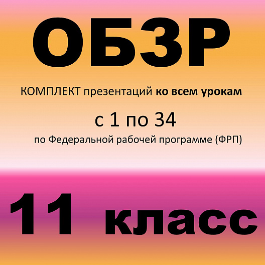 ОБЗР 11 класс - комплект презентаций ко всем урокам