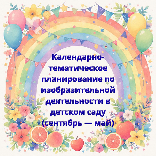 Календарно‑тематическое планирование по изобразительной деятельности в детском саду (сентябрь — май)