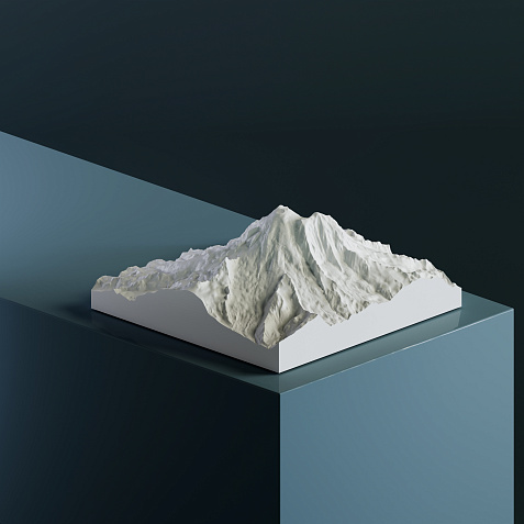 3D-модель вулкана Рейнир
