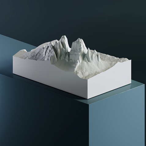 3D-модель горы Тре-Чиме-ди-Лаваредо