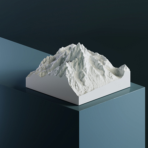 3D-модель горы Гранд-Тетон